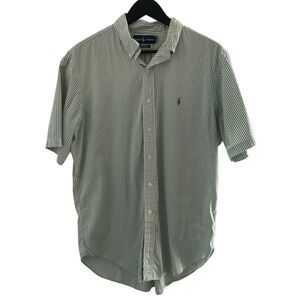 Ralph Lauren Mens Blake Shirt Green White Purple Seer Sucker